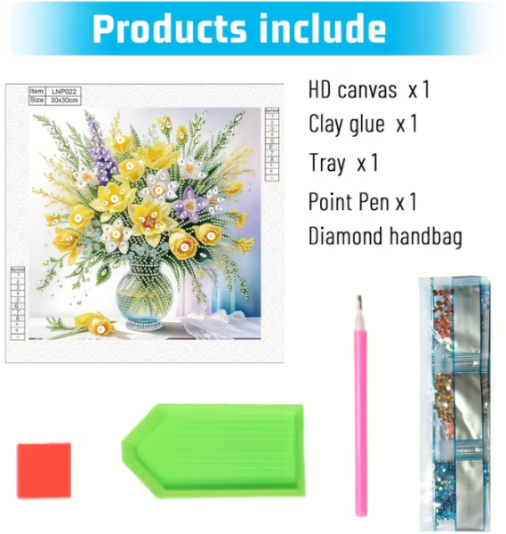 Diamond Painting Blumenstrauss Narzissen
